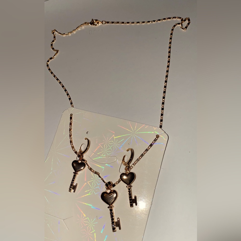 Gold Filled Necklace & Earrings Set